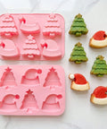 Pink Christmas tree and hat mold