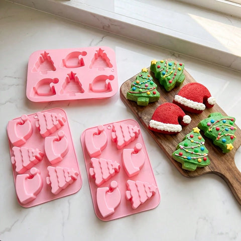Christmas tree mold with desserts