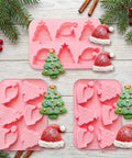 Christmas mold with mousse cakes