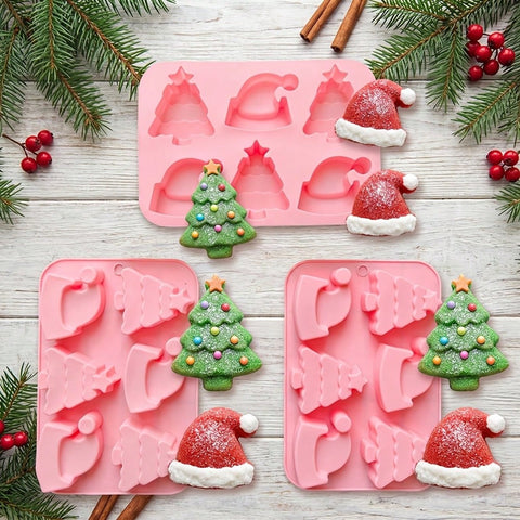 Christmas mold with mousse cakes