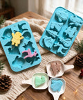Blue Christmas mold with treats