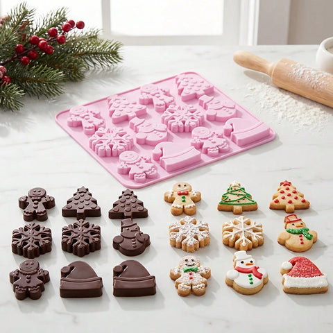 Christmas multi-shape silicone mold