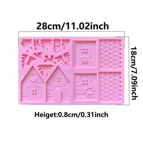 Gingerbread house silicone mold 28 x 18 cm