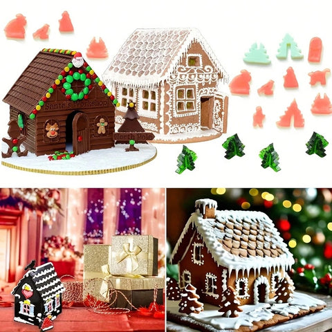 Chocolate gingerbread house decorations