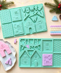 Green gingerbread house mold
