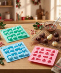 Christmas tree and snowman silicone mold