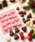 Christmas tree and snowman silicone mold