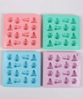 Christmas tree and snowman silicone mold