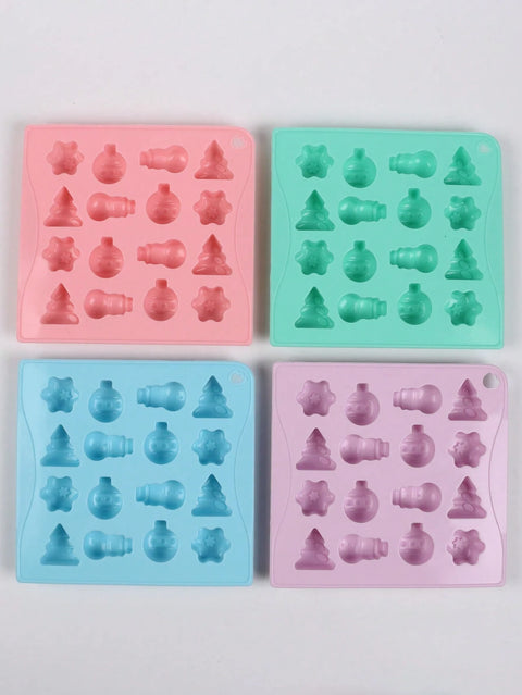 Christmas tree and snowman silicone mold
