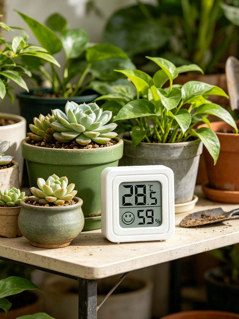 Hygrometer with plants