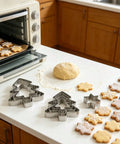 Baking Christmas tree cookies