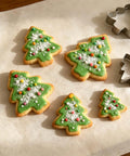 Iced Christmas tree cookies