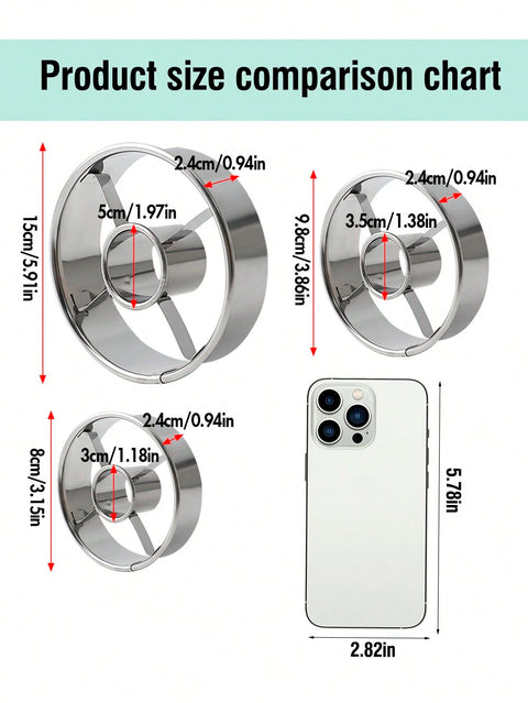 Donut cutter mold size comparison chart