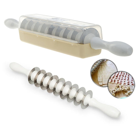 Dough Cutter Knife with Transparent Cover – 9-Blade Stainless Steel Dough Slicer