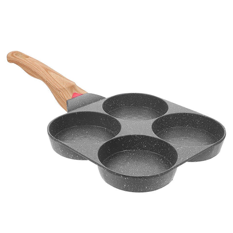 Non-Stick 4-Hole Omelet Pan for Gas Stove & Induction Cooker