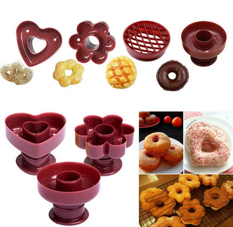 Professional Donut Cutters Set (Heart, Round & Flower – 3PCS)