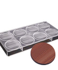 12 Cavities Fluted Wavy Thin Round Cube Shape Polycarbonate PC Chocolate Mold