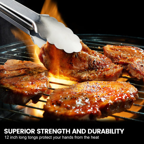 Stainless Steel All Purpose Tongs Set