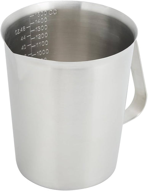 Measuring Cup, Stainless Steel Measuring Cup with Clear Scale, Metal Liquid Measuring Cup, Reusable Measuring Jug with Handle, Multifunction Measure Cup for Kitchen Cooking Baking - MunchiesHouse