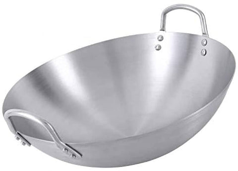 Stainless Steel Double Handle Frying Pan 38cm Multi-Functional Cooking Pot for Home Use Induction Compatible Non-Stick