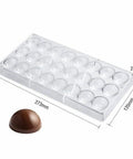 Half Ball Shape PC Polycarbonate Chocolate Mold for Artisan Chocolates