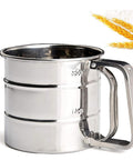 Flour Sifter, Stainless Steel, Fine Mesh, Ergonomic Design