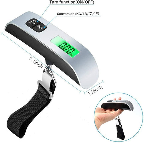 Portable Digital Luggage Scale – 50kg / 110lbs | LCD Display