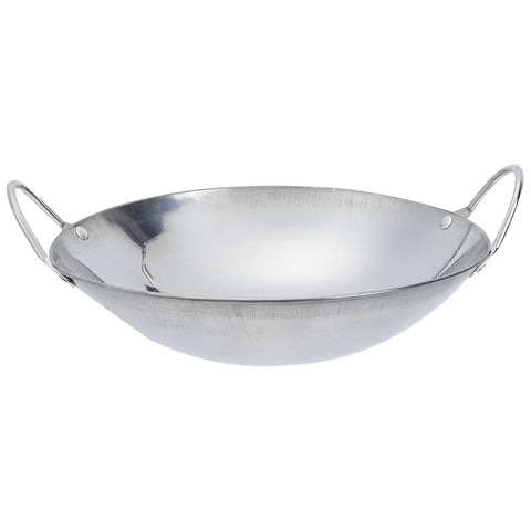 Stainless Steel Double Handle Frying Pan 38cm Multi-Functional Cooking Pot for Home Use Induction Compatible Non-Stick