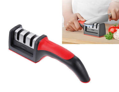 Knife Sharpener 3-Stage Quick Tool with Non-Slip Base