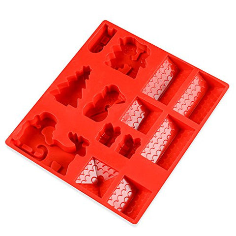 1Pc Silicone Mould Christmas Snowman Santa Claus Snowflakes Baking DIY Cake Mold Xmas Party Decoration Gift