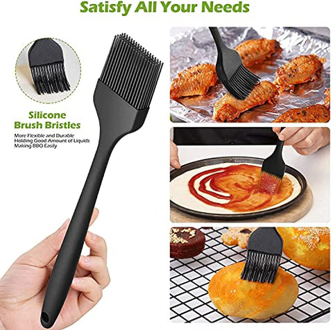 Silicone Brush Heat Resistant Non-Stick Rubber Spatulas Flexible Baking & Cooking