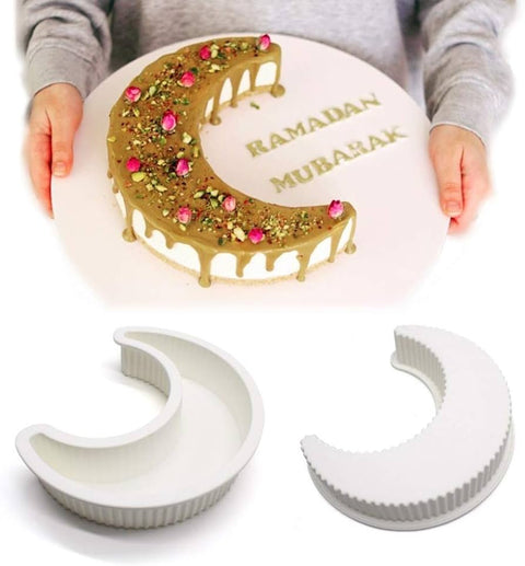 Moon Shaped Silicone Moulds For Mousse Cake, Pudding, Sweet Dessert, French Sponge Cake, Sweets, Pastries, Star & Moon Cake Mould