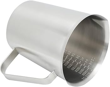 Measuring Cup, Stainless Steel Measuring Cup with Clear Scale, Metal Liquid Measuring Cup, Reusable Measuring Jug with Handle, Multifunction Measure Cup for Kitchen Cooking Baking - MunchiesHouse