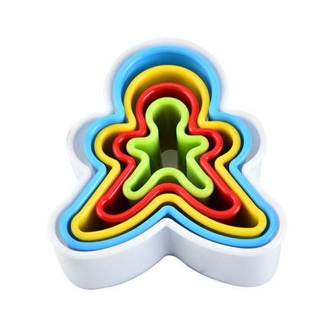 Ginger Shaped Plastic Cutter Set 5 PCS