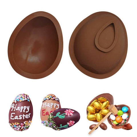 1pc Easter Egg Mold, DIY Chocolate Mold For Easter Eggs, Easter Dessert Mold Suitable For Home Parties, Easter Parties, And Gathering Dessert Snack Molds
