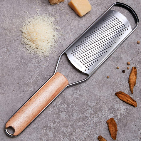 Long Zester with Wood Handle for Garlic and Ginger