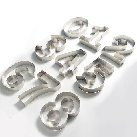 Number Cookie Mold Set, 0-8, Baking Fondant Cutter