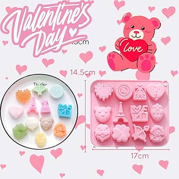 Valentines Chocolate Mould - Paris Edition, Silicone Heart Shapes