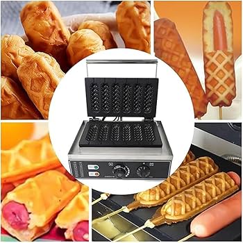 Hotdog Waffle Maker, Unique Corn Dog Design, Easy-to-Use