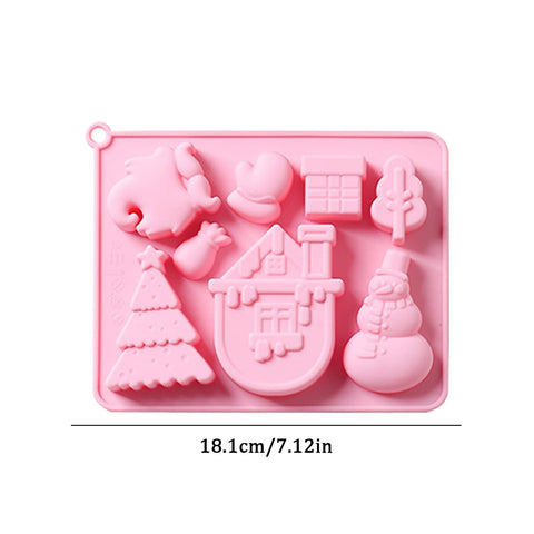 Christmas Chocolate Cake Molds Christmas Molds Non-stick Silicone Christmas Cake Molds for Chocolate Candy Cake Pan Small Tart