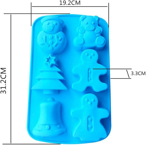 Christmas Theme Silicone Cake Mold Chocolate Fondant Jelly Cookie Muffin Ics Soap Mould Flexible Moulds Cupcake Bake Tools