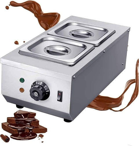Chocolate Warmer Machine with 2 Containers, Ideal for Dessert Enthusiasts