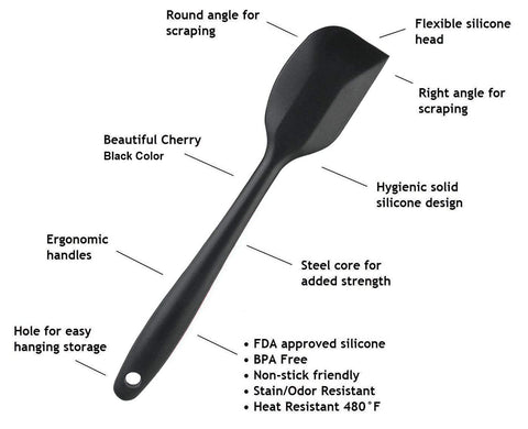 Silicone Spatula Heat Resistant Non-Stick Rubber Spatulas Flexible Baking & Cooking Utensils for Cake, Cream, Butter