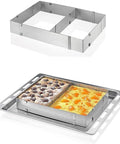 Smart-Planet Cake Mould Baking Frame Rectangular Adjustable Cake Ring Square Individual Stainless Steel for Baking Cake Mould Extendable Baking Mould - MunchiesHouse