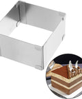 Mousse Rings Square Mousse Ring Cake Baking Stainless Steel Dessert Ring Pastry Mould for Home Baking Cake Rings Square - MunchiesHouse