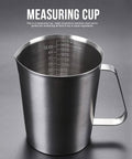 Measuring Cup, Stainless Steel Measuring Cup with Clear Scale, Metal Liquid Measuring Cup, Reusable Measuring Jug with Handle, Multifunction Measure Cup for Kitchen Cooking Baking - MunchiesHouse