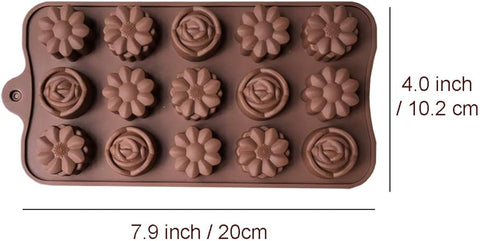 Silicone Chocolate Mold Flower - Food-Grade Material, Easy De-moulding