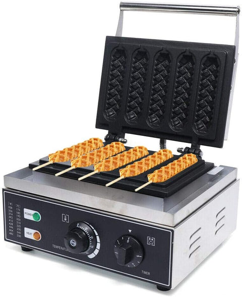 Hotdog Waffle Maker, Unique Corn Dog Design, Easy-to-Use