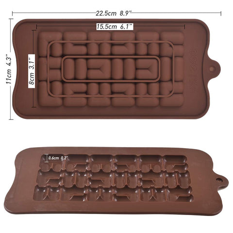 Square Chocolate Bar Mold - MunchiesHouse