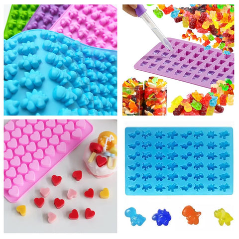 Gummy Dinosaur Molds Silicone, Mini Cute Dinosaur Shaped Candy Chocolate Molds